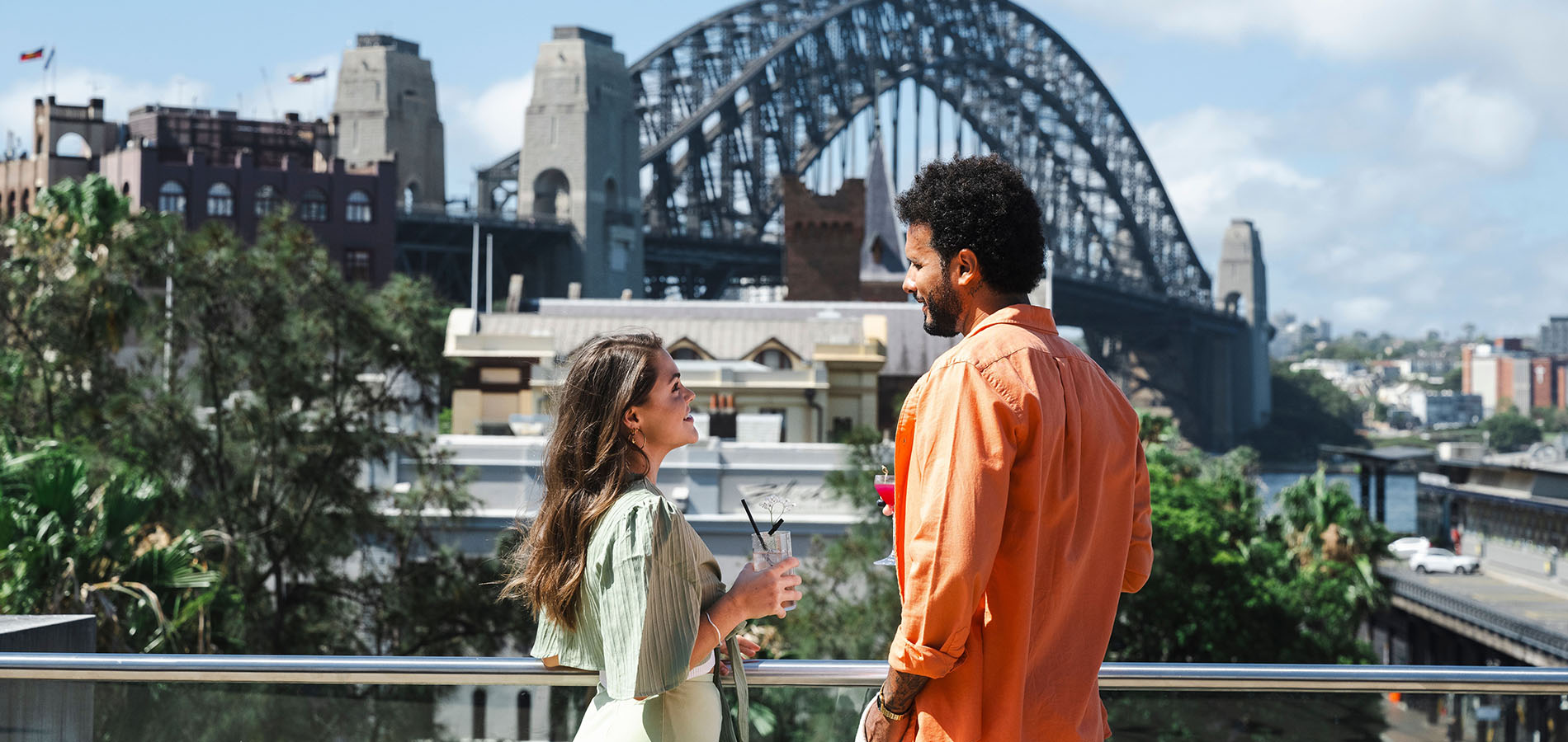 Couple enjoying a drink, Canvas Restaurant